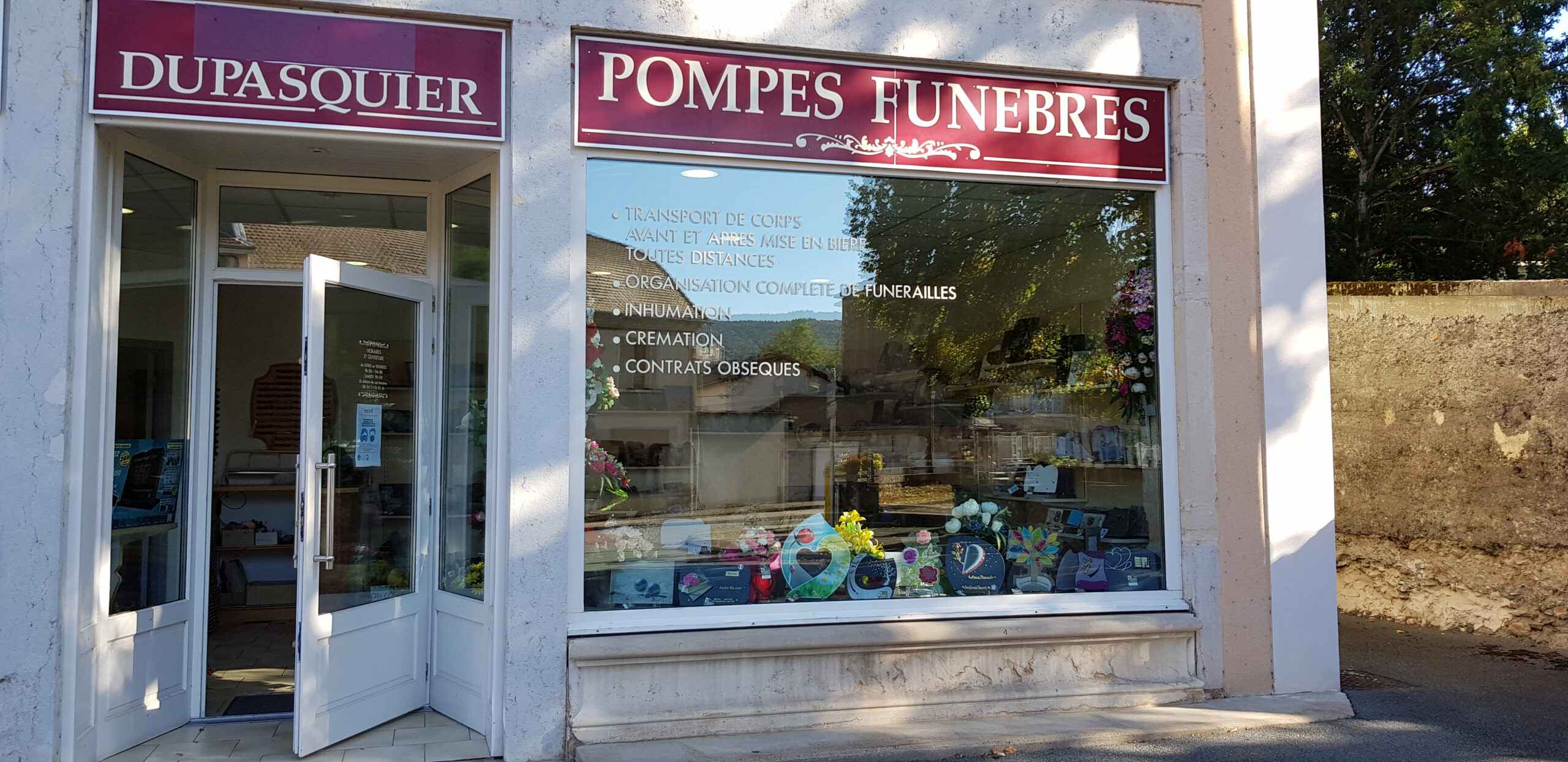 devant entrer pompes funebres dupasquier