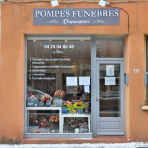 devanture du boutique funeraire